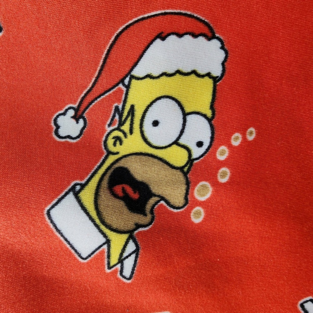 The Simpsons Duff Beer Track Pants Mens XL Orange Christmas Homer Jogger Holiday - Picture 3 of 12